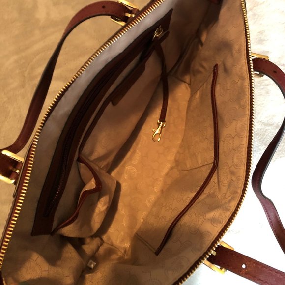 Michael Kors Jet Set Saffiano Leather Purse - Burgandy - Picture 5 of 6